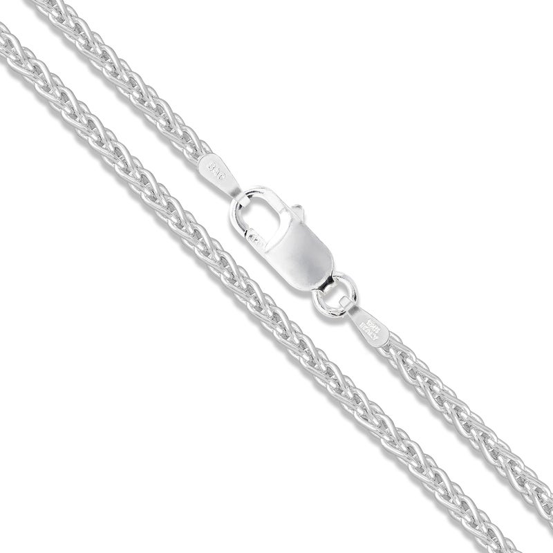 Sac Silver Sterling Silver Wheat Chain 1.5mm Solid 925 Italy New Foxtail Spiga Necklace 24" - Image 1